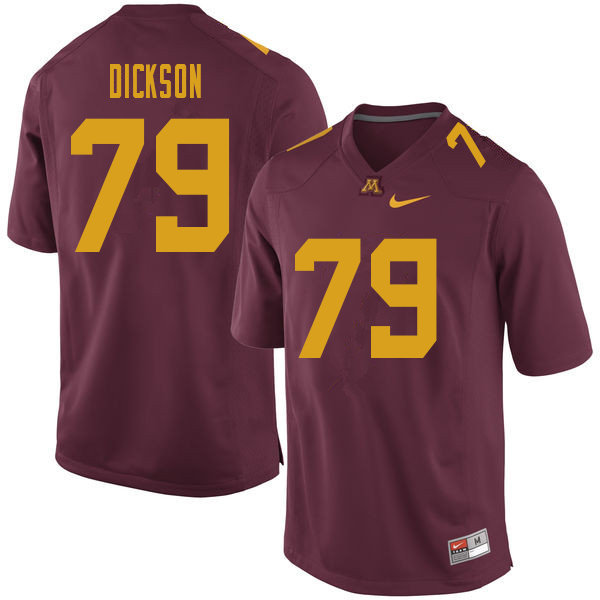 Men #79 Jason Dickson Minnesota Golden Gophers College Football Jerseys Sale-Maroon - Click Image to Close